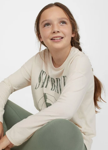 Молочна сукня демісезон,молочний з принтом, H&M (255192927)