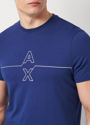 Синяя футболка Armani Exchange
