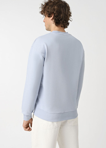 Светло-голубой свитшот Promin однотонный без декора (324145682)