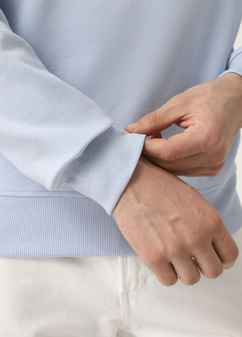 Светло-голубой свитшот Promin однотонный без декора (324145682)