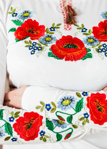 Женская вышитая футболка Украинские краски Melanika (252854272)