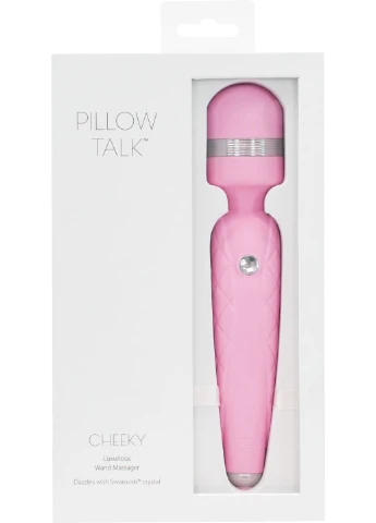 Розкішний вібромасажер - Cheeky Pink з кристалом Swarovsky, плавне підвищення потужності Pillow Talk (254551117)