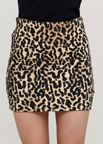 Разноцветная кэжуал леопардовая юбка Zara карандаш