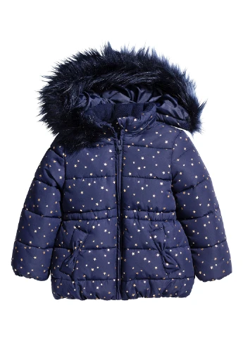 Темно-синя зимня куртка H&M