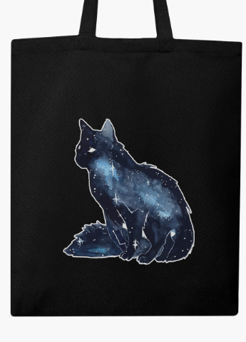 Эко сумка шоппер черная Кошка (Cat) (9227-1758-BK) экосумка шопер 41*35 см MobiPrint (216642241)