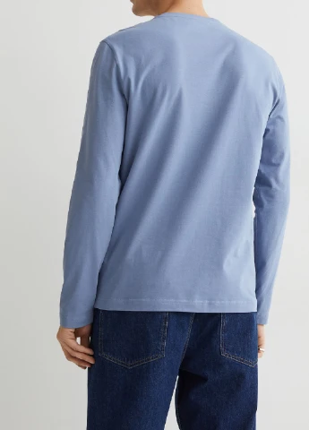 Лонгслів H&M синій кежуали
