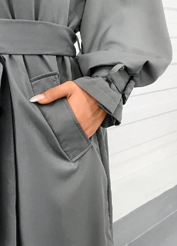 Плащ SHEIN на пуговицах демисезон (332806104)