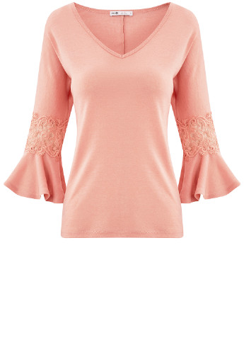 Бледно-розовая демисезонная блуза Oodji