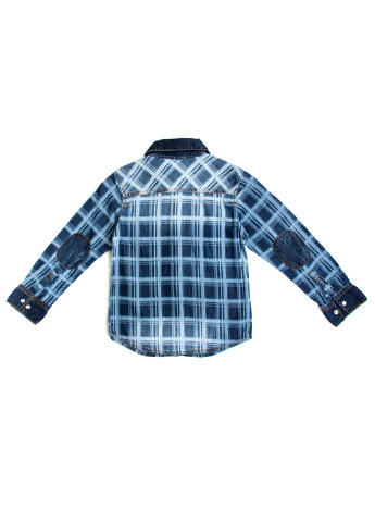 Синяя джинсовая рубашка в клетку Vingino