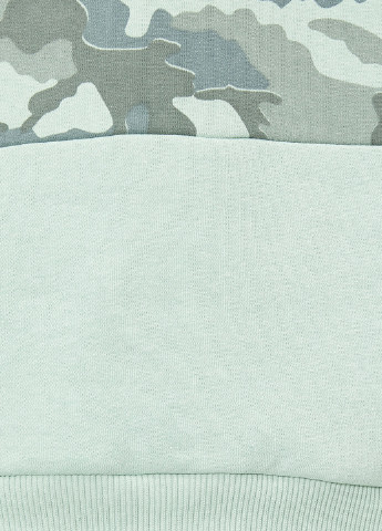 KOTON свитшот камуфляжный мятный кэжуал полиэстер
