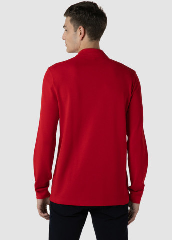 Темно-красная футболка-поло для мужчин Lacoste однотонная