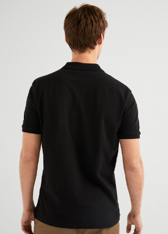 Черная футболка-поло для мужчин Springfield с логотипом