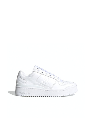 Белые осенние женские кроссовки adidas с логотипом, с тиснением