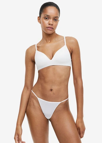 Чёрно-белого бралетт бюстгальтер (2 шт.) H&M без косточек полиамид