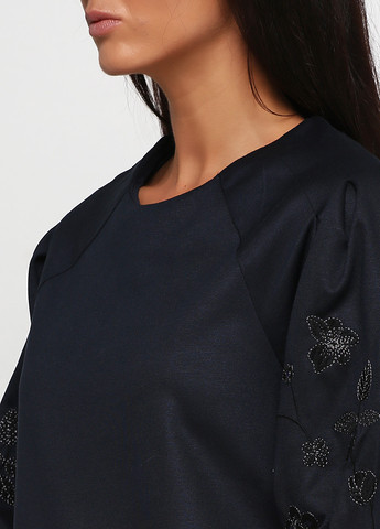 Темно-синее кэжуал платье а-силуэт H&M однотонное