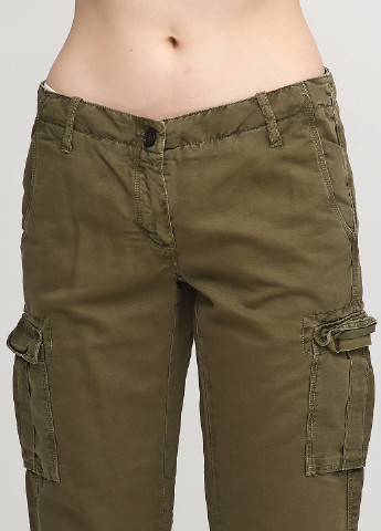 Зеленые кэжуал демисезонные прямые брюки Gant
