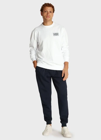 Білий світшот Tommy Hilfiger однотонний нашивки (346698080)
