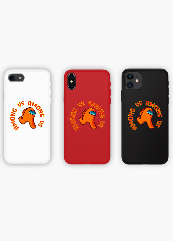 Чехол силиконовый Apple Iphone X Амонг Ас Оранжевый (Among Us Orange) (6129-2408) MobiPrint (219555969)