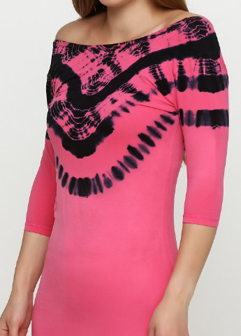 Розовое кэжуал платье Superdry с абстрактным узором
