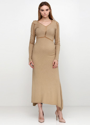 Бежева кежуал сукня Oblique однотонна