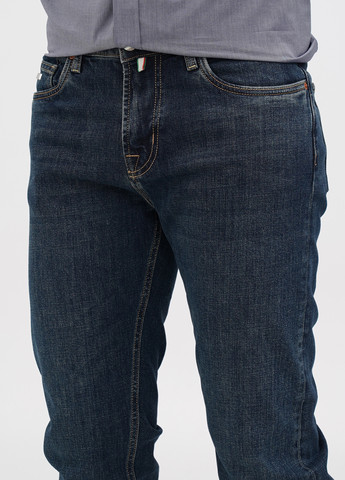 Темно-синие демисезонные слим джинсы Emporio Armani