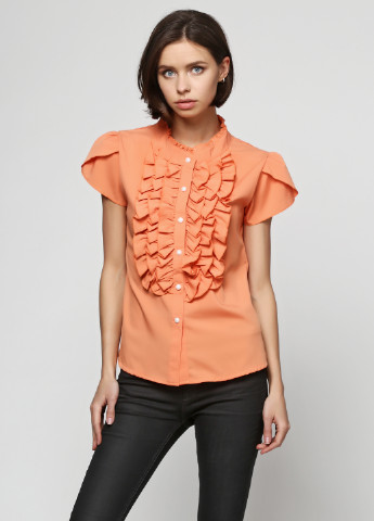 Персиковая летняя блуза No Brand