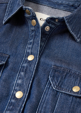 Синя джинсова, кежуал сукня сукня-сорочка C&A однотонна