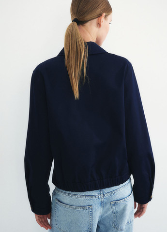 Темно-синя демісезонна куртка куртка-піджак H&M