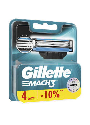 Картриджи для бритья Mach 3 (4 шт.) Gillette (17071730)