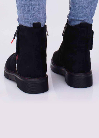 Черевики жіночі No Brand Ботинки однотонні чорні