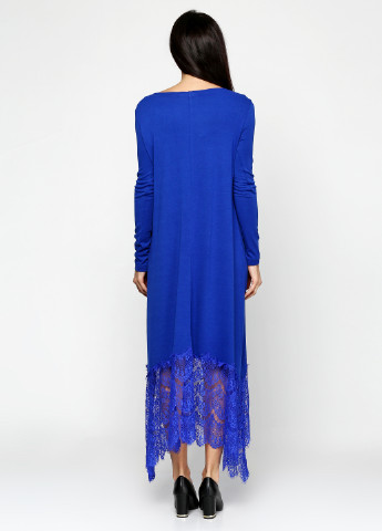 Синее коктейльное платье Majaly однотонное