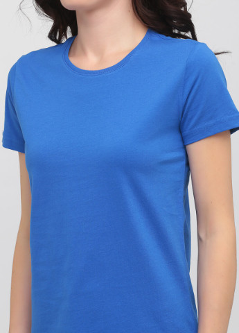 Синя всесезон футболка жіноча з круглим коміром Stedman