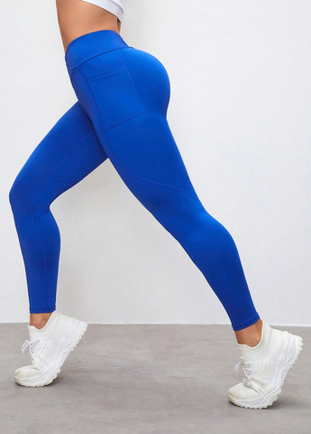 Синие демисезонные леггинсы SHEIN