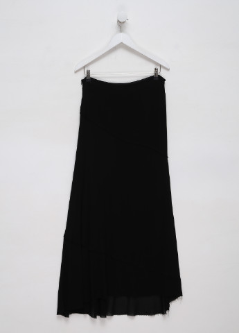 Черная кэжуал однотонная юбка Zara клешированная-солнце