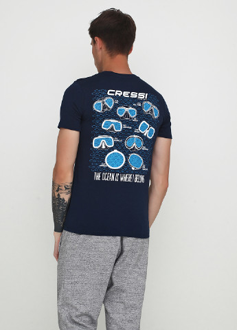 Темно-синяя летняя футболка Cressi
