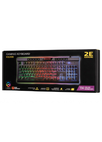 Клавіатура (-KG300UB) 2E gaming kg300 led usb black (253468536)