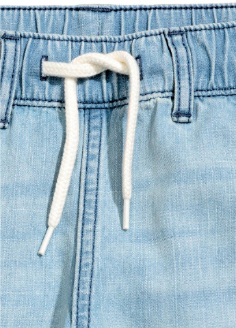 Голубые джинсовые демисезонные джоггеры брюки H&M