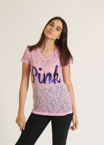 Фиолетовая летняя футболка Pink