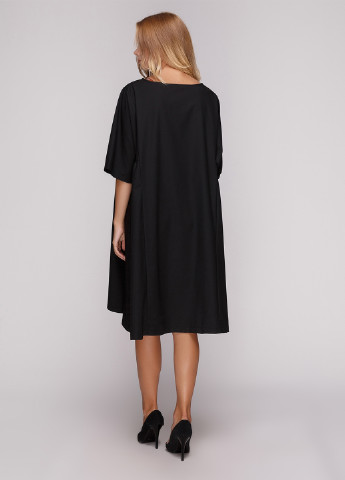 Черное кэжуал платье платье-футболка Kristina Mamedova с надписью