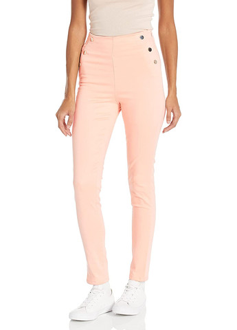 Светло-розовые кэжуал летние зауженные брюки Guess