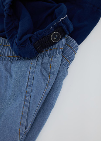 Темно-голубые демисезонные зауженные джинсы для беременных DeFacto