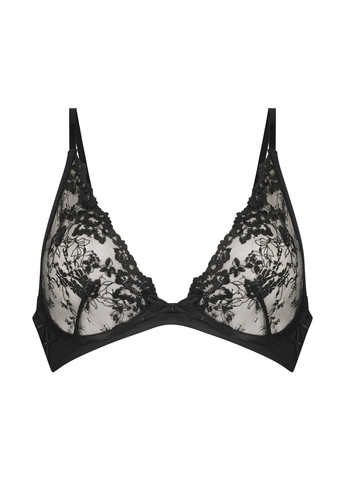 Чёрный бралетт бюстгальтер Hunkemoller с косточками полиамид, кружево