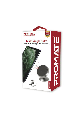 Магнитный автодержатель для телефона Magnetto-2 Silver () Promate magnetto-2.silver (190370990)