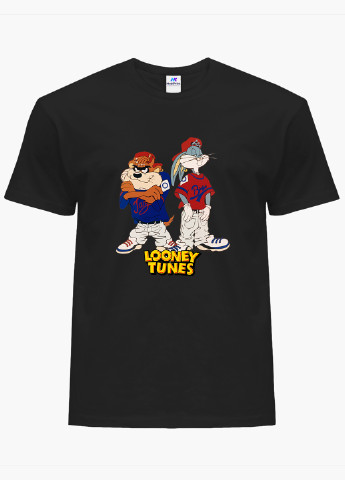 Черная футболка мужская таз и багз банни луни тюнз ( taz looney bugs bunny tunes) (9223-2875-1) xxl MobiPrint