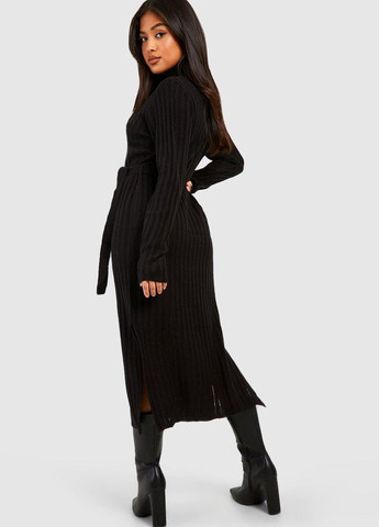 Чорна кежуал сукня сукня светр Boohoo однотонна