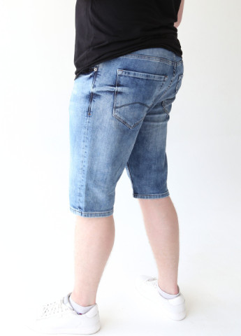 Шорти чоловічі сині джинсові терті зі стрейчем ARCHILES слегка зауженные (253131635)