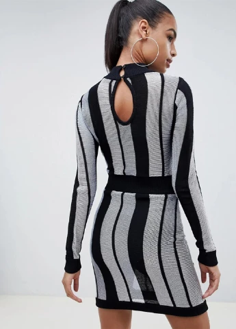 Комбінована кежуал сукня сукня-водолазка Missguided в смужку