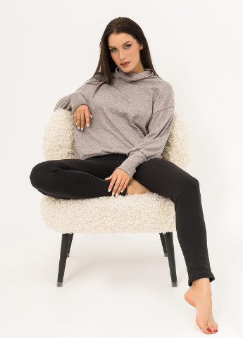 Сірий демісезонний свитер женский джемпер ISSA PLUS 12961