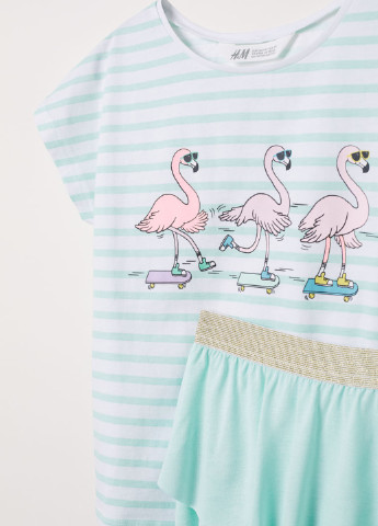 Комбинированный летний комплект (футболка, юбка) H&M