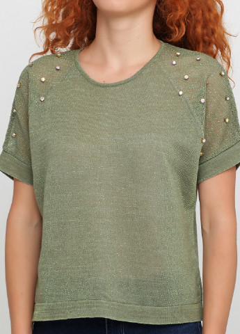 Зеленая демисезонная блуза Sassofono